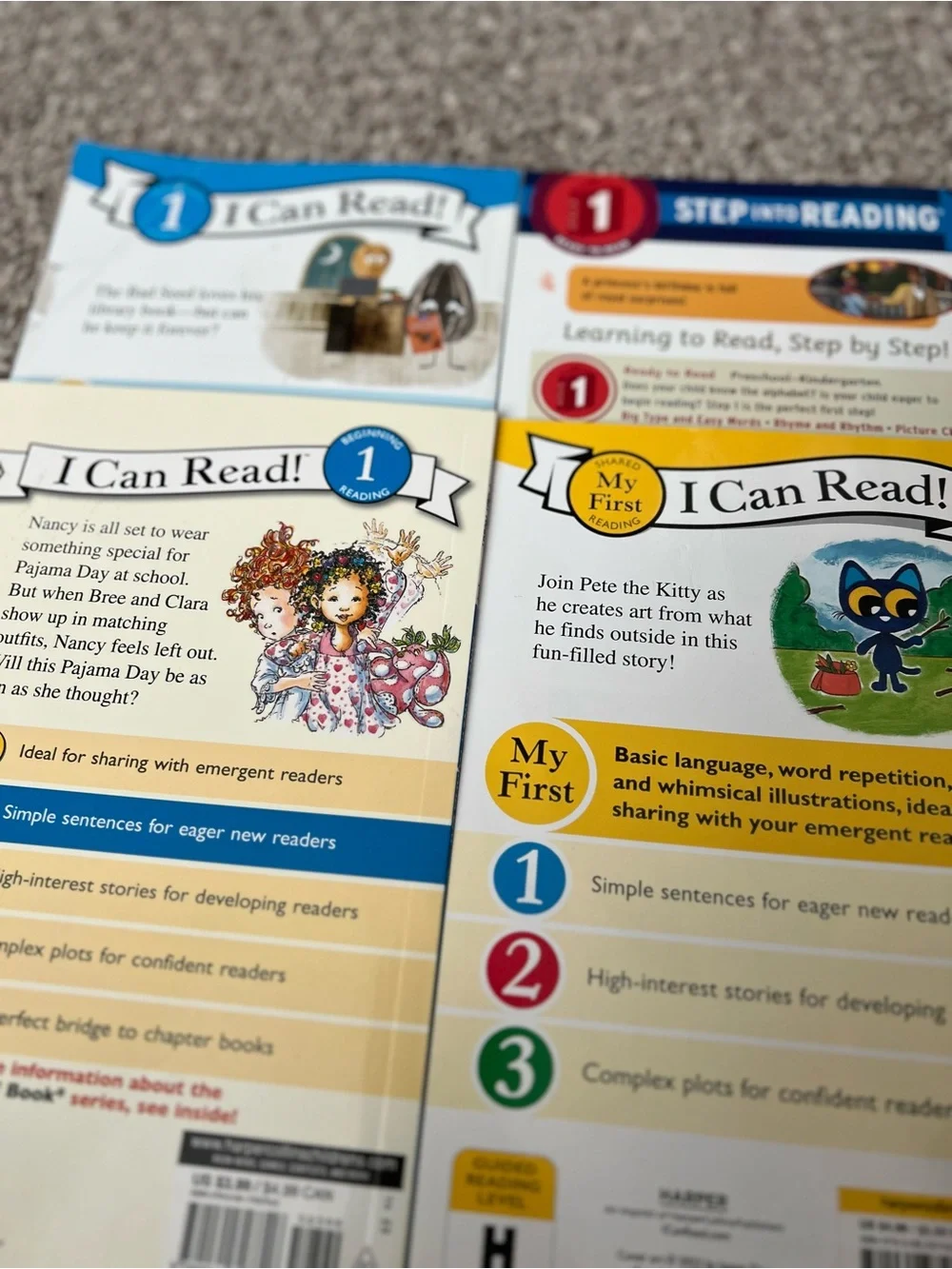 Early Reader Level 1 Step into Reading Kids Book Bundle Pete Cat The Bad Seed